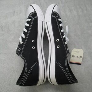 Soulcal‎ Canvas Sneakers Mens 13 Black White Low Top Casual Shoes Skater Lace Up